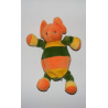 Doudou éléphant vert jaune orange mouchoir SUCRE D'ORGE