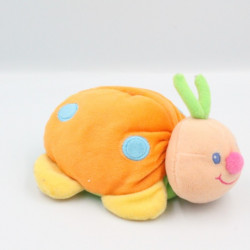 Doudou coccinelle orange vert bleu rose NATTOU