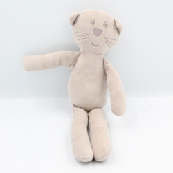 Doudou chat beige marron BOUT'CHOU BOUTCHOU