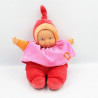 Doudou bébé poupée Baby Pouce rouge rose COROLLE 2007