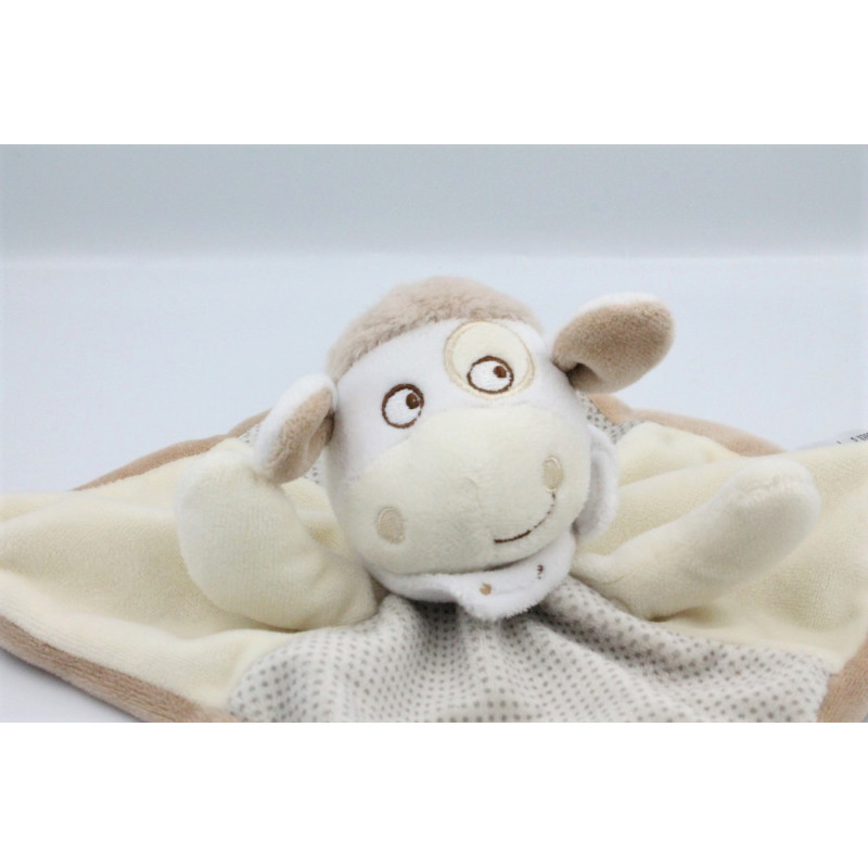 MOTS D'ENFANTS doudou plat mouton agneau foulard