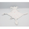 Doudou plat chien blanc rose coeurs CARREFOUR
