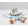 Doudou plat ane zébre blanc bleu gris oiseau KIABI NICOTOY