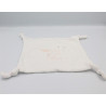 Doudou plat carré blanc rose étoiles nuages Everyday CARREFOUR