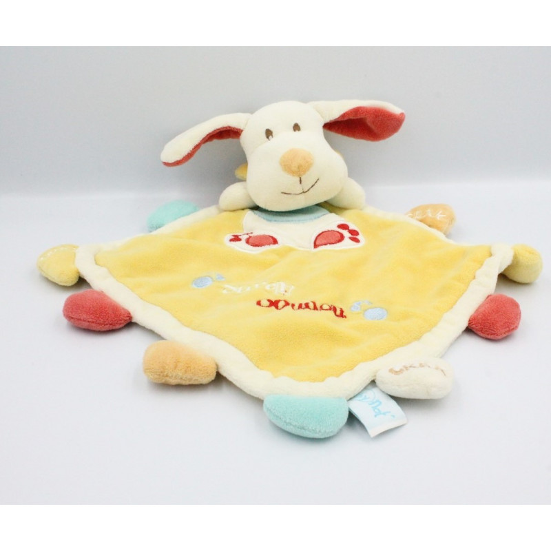 Doudou plat chien jaune Super Doudou BABY NAT