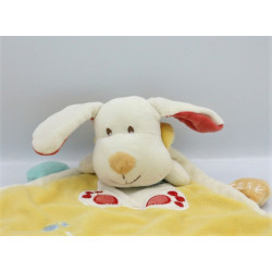 Doudou plat chien jaune Super Doudou BABY NAT