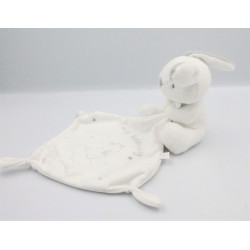 Doudou lapin blanc gris mouchoir Sweet dreams SIMBA TOYS KIABI