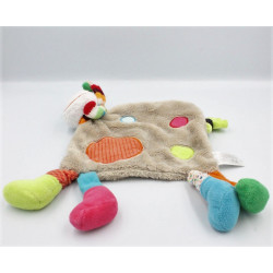 Doudou plat girafe grise rouge bleu vert KIABI SIMBA DICKIE