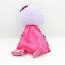 Doudou chat mauve violet rose pois cape SOSTRENE GRENES