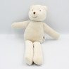 Doudou ours beige cocard blanc KIMBALOO LA HALLE
