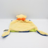 Doudou plat ours bleu vert jaune orange PLAYKIDS