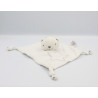 Doudou plat ours blanc gris étoiles ORCHESTRA