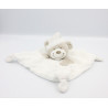 Doudou plat ours blanc gris rayé VETIR GEMO