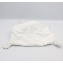 Doudou plat ours blanc gris rayé VETIR GEMO