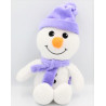 Doudou bonhomme de neige blanc mauve MILKA