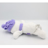 Doudou bonhomme de neige blanc mauve MILKA