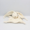 Doudou plat lapin blanc LES PETITES MARIE