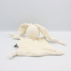 Doudou plat lapin blanc LES PETITES MARIE