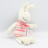 Doudou ane cheval blanc rose rayé VERTBAUDET
