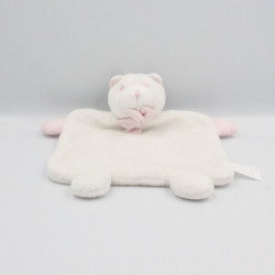 Doudou plat ours blanc rose Toute Petite Jacadi Parfum JACADI