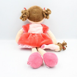 Doudou et compagnie poupée fille rose rouge pois Les Demoiselles Gourmandise