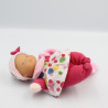 Doudou bébé avec mouchoir rose à pois Minirêves COROLLE