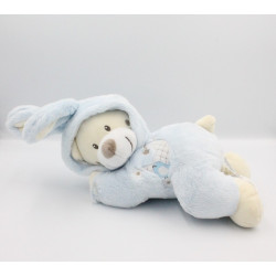 Doudou musical ours déguisé en lapin bleu BABY AUCHAN
