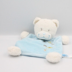 Doudou plat ours bleu tortue TEX BABY