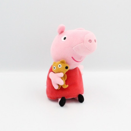 Doudou cochon rose rouge PEPPA PIG 20 cm