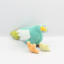 Doudou oiseau vert Balthazar et Valentine MOULIN ROTY