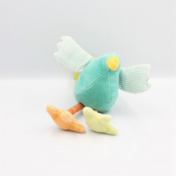 Doudou oiseau vert Balthazar et Valentine MOULIN ROTY