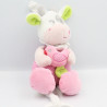 Doudou musical vache rose blanche pois MOTS D'ENFANTS