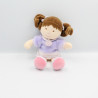 Doudou et compagnie poupée fille mauve pois Le manége des poupées