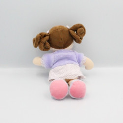 Doudou et compagnie poupée fille mauve pois Le manége des poupées