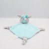 Doudou plat cheval ane zébre gris bleu blanc TOM & KIDDY TOMKIDS