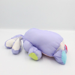 Peluche Puffalump lapin violet mauve jaune rouge