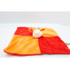 Doudou plat girafe vache orange rouge CP INTERNATIONAL