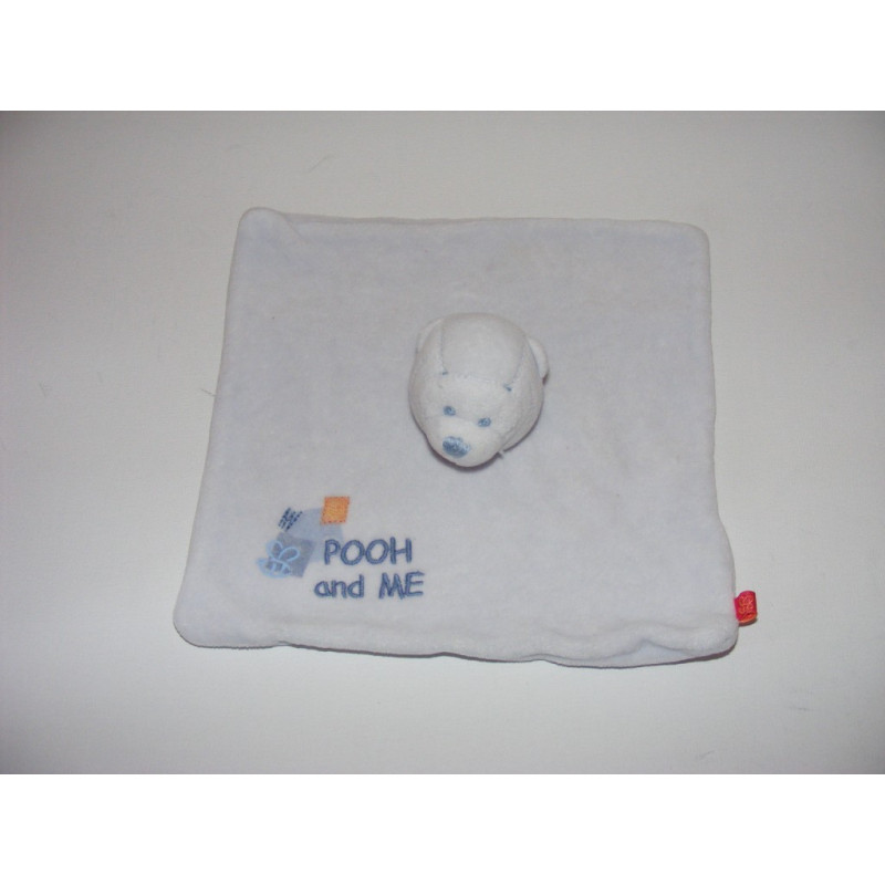 Doudou Plat Winnie l'Ourson Blanc Disney