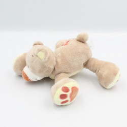 Doudou ours beige jaune empreintes Pol NATTOU 17 cm