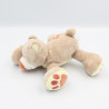 Doudou ours beige jaune empreintes Pol NATTOU 17 cm