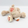 Doudou ours beige jaune empreintes Pol NATTOU