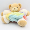Doudou ours plume beige blanc bleu vert orange jaune KALOO