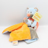 Doudou ours bleu rose orange gris DOUKIDOU