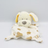 Doudou plat chien blanc taches marron NICOTOY