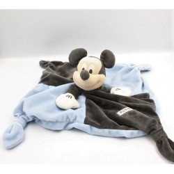 Doudou plat souris Mickey bleu noir DISNEY STORE