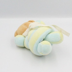 Mini Doudou ours bleu jaune hochet Candies lollies KALOO