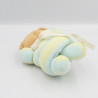 Mini Doudou ours bleu jaune hochet Candies lollies KALOO