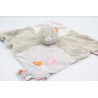 Doudou plat chat gris rose coeurs Iris NOUKIE'S