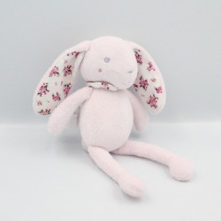 Doudou lapin rose fleurs...