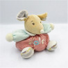 Doudou souris bleu rouge vert gris rayé KALOO
